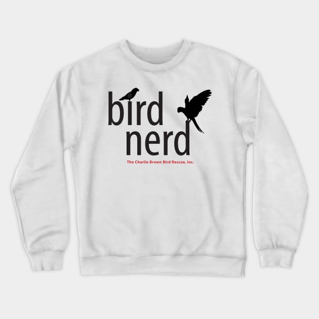 CB bird nerd - black type Crewneck Sweatshirt by Just Winging It Designs